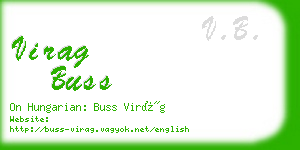 virag buss business card